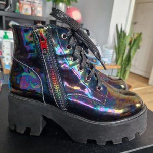 Club Exx Dolls Kill Oilslick boots
